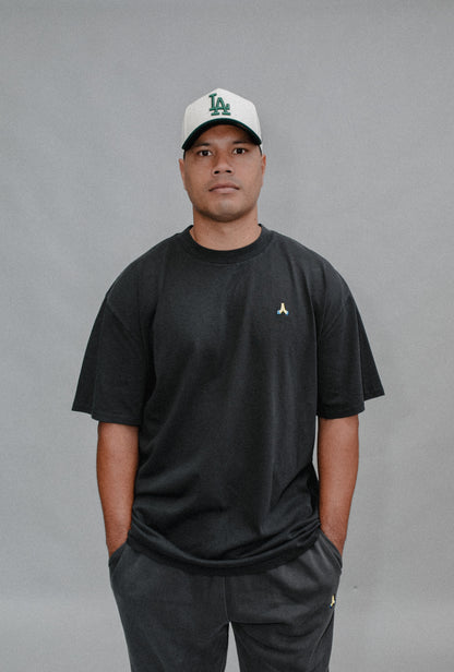 Pause + Pray Tshirt - Faded Black or White